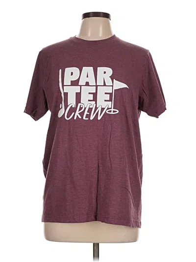 Pre-owned Assorted Brands Active T-shirt In Burgundy