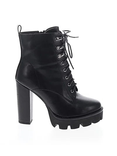 Pre-owned Assorted Brands Ankle Boots In Black