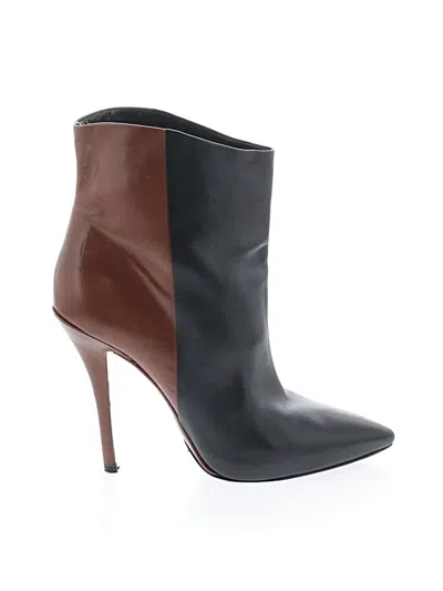 Pre-owned Assorted Brands Ankle Boots In Black