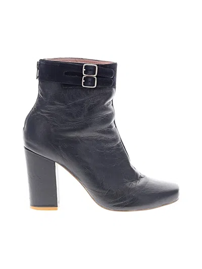 Pre-owned Assorted Brands Ankle Boots In Black
