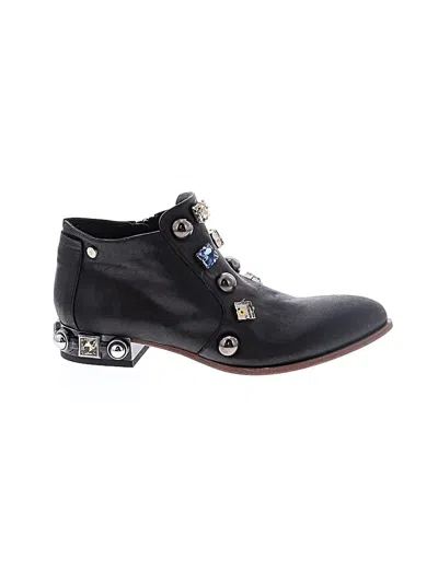 Pre-owned Assorted Brands Ankle Boots In Black