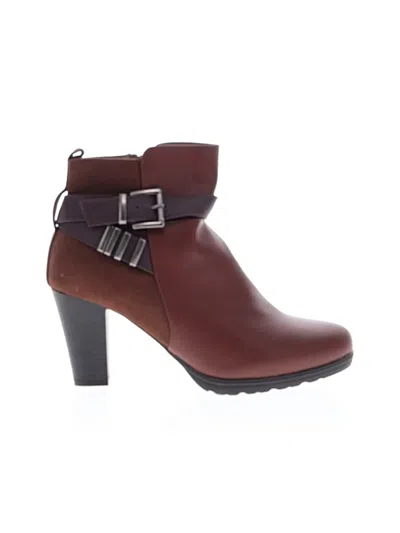 Pre-owned Assorted Brands Ankle Boots In Brown