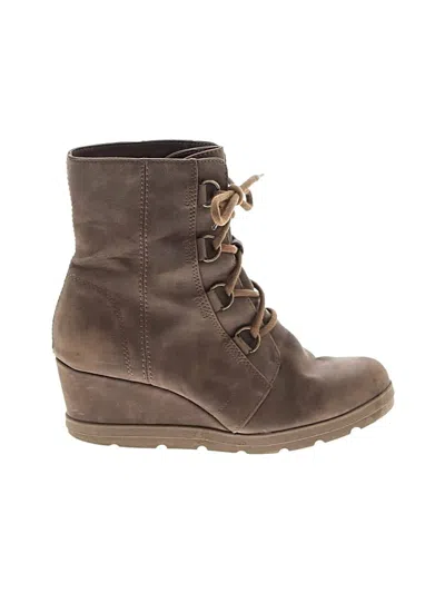 Pre-owned Assorted Brands Ankle Boots In Brown