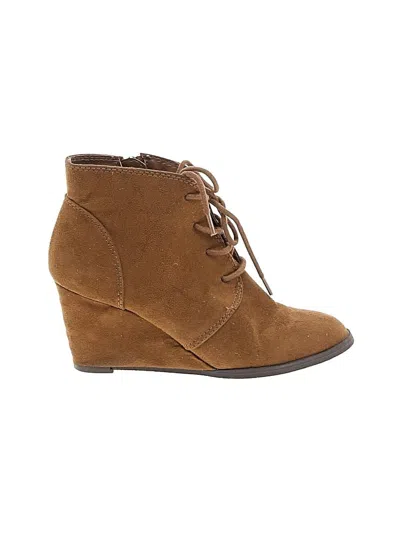 Pre-owned Assorted Brands Ankle Boots In Brown