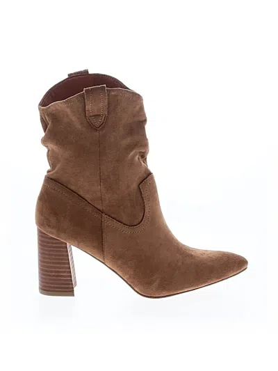 Pre-owned Assorted Brands Ankle Boots In Brown