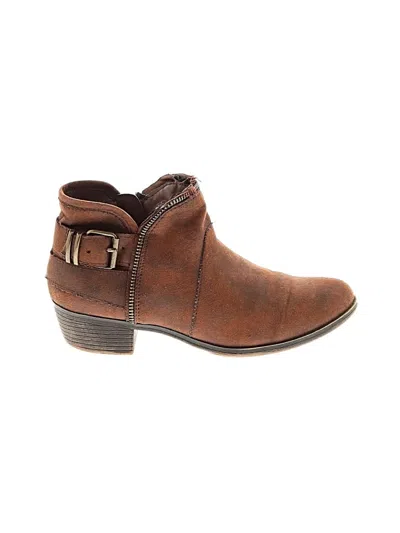Pre-owned Assorted Brands Ankle Boots In Brown