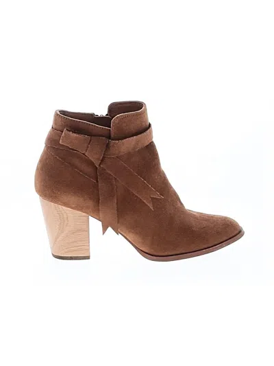 Pre-owned Assorted Brands Ankle Boots In Brown