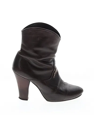 Pre-owned Assorted Brands Ankle Boots In Brown