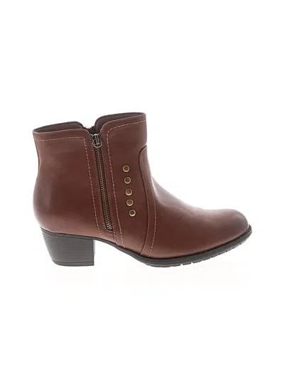 Pre-owned Assorted Brands Ankle Boots In Brown