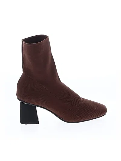 Pre-owned Assorted Brands Ankle Boots In Brown