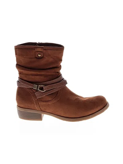Pre-owned Assorted Brands Ankle Boots In Brown
