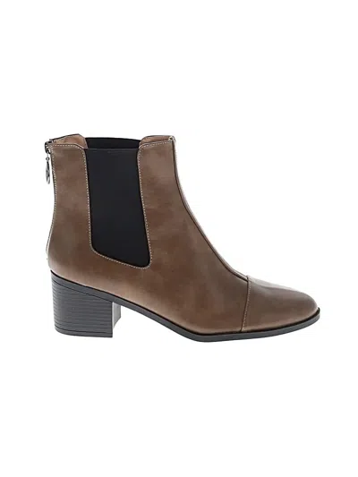 Pre-owned Assorted Brands Ankle Boots In Brown