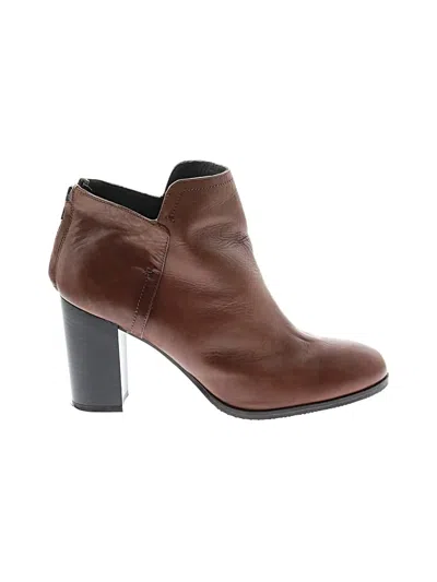 Pre-owned Assorted Brands Ankle Boots In Brown
