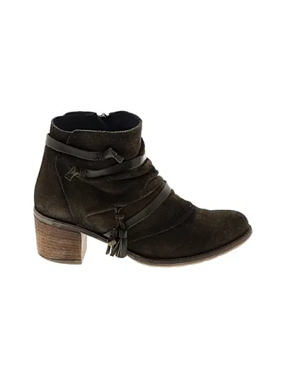 Pre-owned Assorted Brands Ankle Boots In Brown