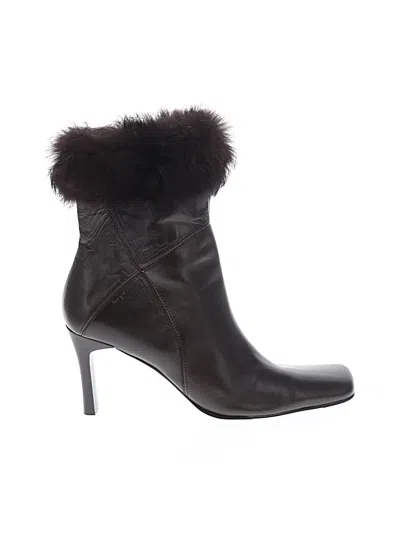 Pre-owned Assorted Brands Ankle Boots In Brown