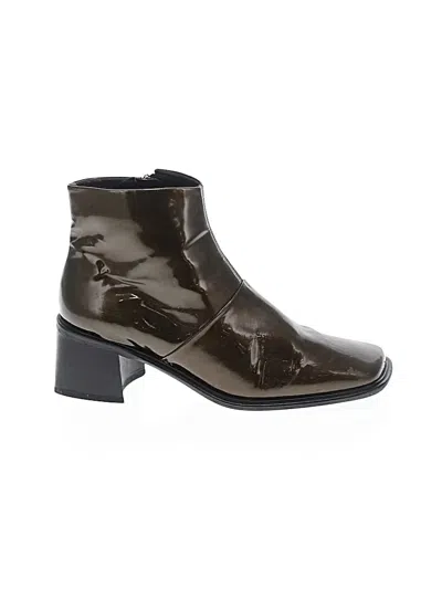 Pre-owned Assorted Brands Ankle Boots In Brown
