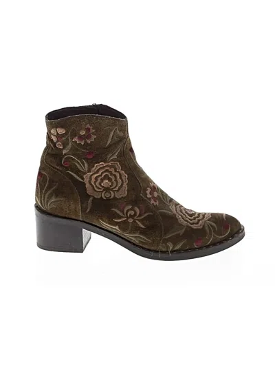 Pre-owned Assorted Brands Ankle Boots In Brown