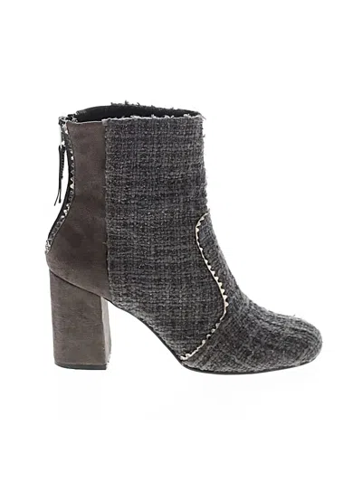 Pre-owned Assorted Brands Ankle Boots In Gray
