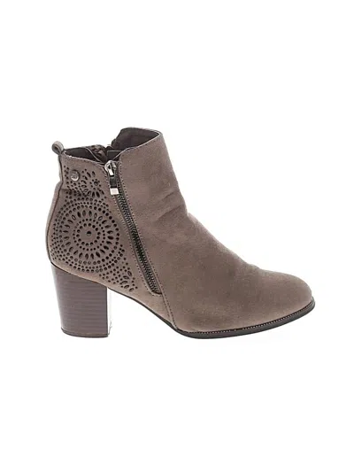 Pre-owned Assorted Brands Ankle Boots In Gray