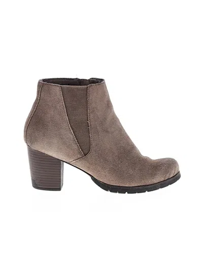 Pre-owned Assorted Brands Ankle Boots In Gray