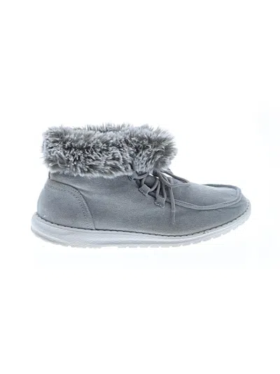 Pre-owned Assorted Brands Ankle Boots In Gray