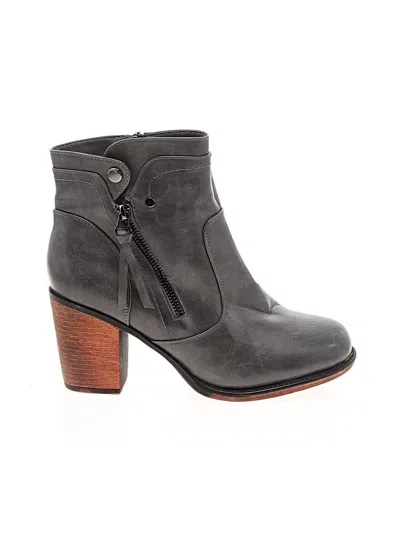 Pre-owned Assorted Brands Ankle Boots In Gray