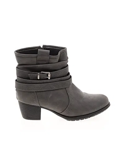 Pre-owned Assorted Brands Ankle Boots In Gray