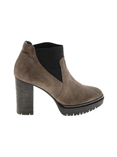 Pre-owned Assorted Brands Ankle Boots In Gray