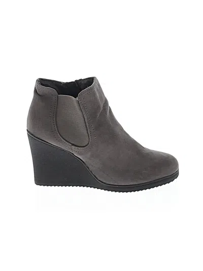 Pre-owned Assorted Brands Ankle Boots In Gray