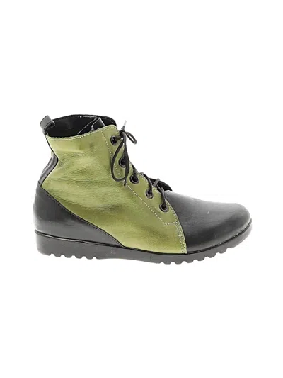 Pre-owned Assorted Brands Ankle Boots In Green