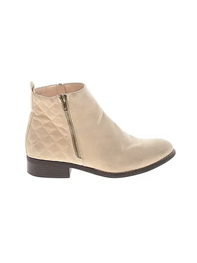 Pre-owned Assorted Brands Ankle Boots In Ivory