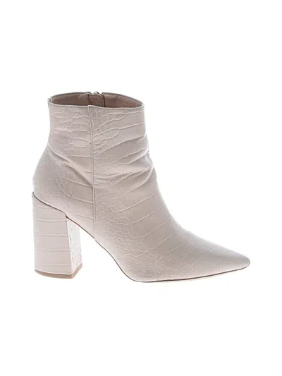 Pre-owned Assorted Brands Ankle Boots In Ivory