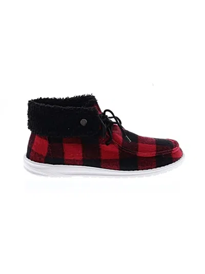 Pre-owned Assorted Brands Ankle Boots In Red