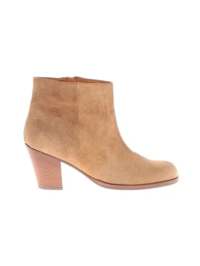 Pre-owned Assorted Brands Ankle Boots In Tan