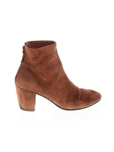 Pre-owned Assorted Brands Ankle Boots In Tan