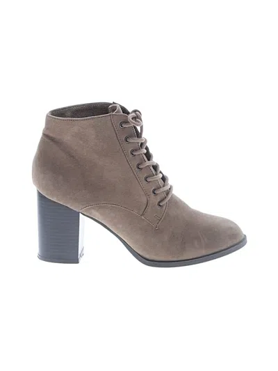 Pre-owned Assorted Brands Ankle Boots In Tan