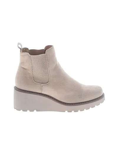 Pre-owned Assorted Brands Ankle Boots In Tan