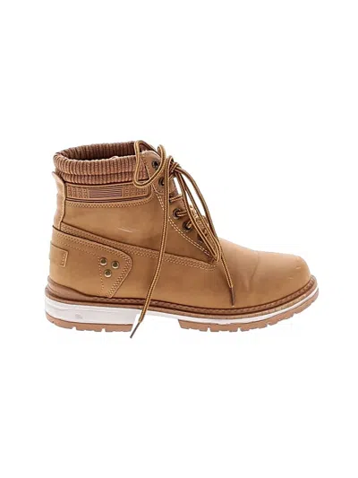 Pre-owned Assorted Brands Ankle Boots In Tan
