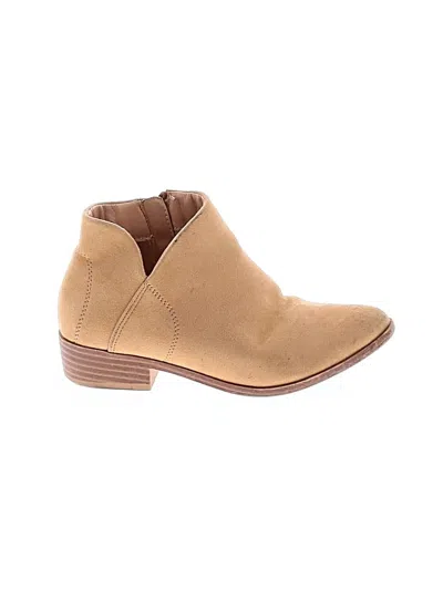Pre-owned Assorted Brands Kids' Ankle Boots In Tan