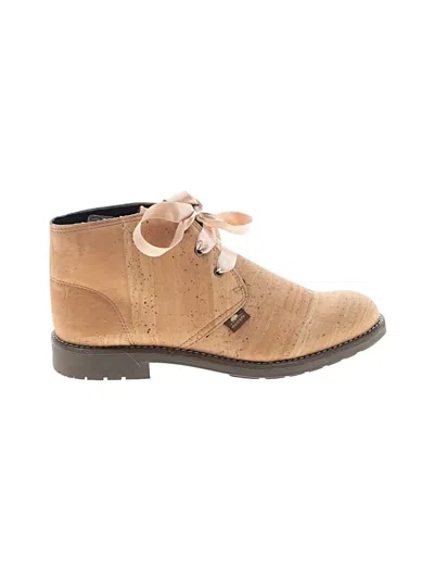 Pre-owned Assorted Brands Ankle Boots In Tan