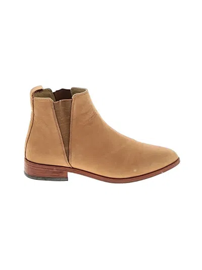 Pre-owned Assorted Brands Ankle Boots In Tan