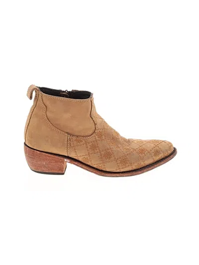 Pre-owned Assorted Brands Ankle Boots In Tan