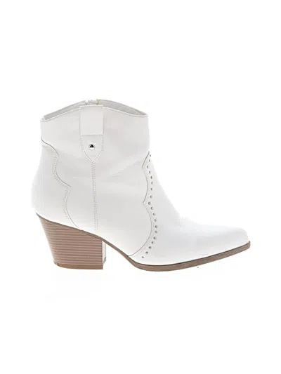 Pre-owned Assorted Brands Ankle Boots In White