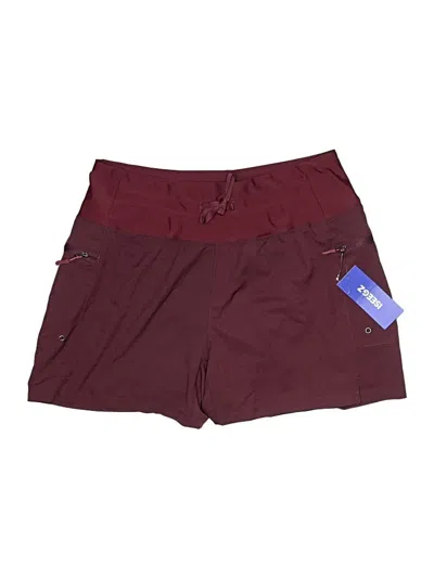 Assorted Brands Athletic Shorts In Burgundy