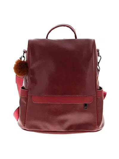 Pre-owned Assorted Brands Backpack In Burgundy