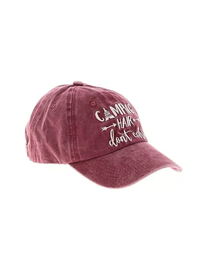 Pre-owned Assorted Brands Baseball Cap In Burgundy