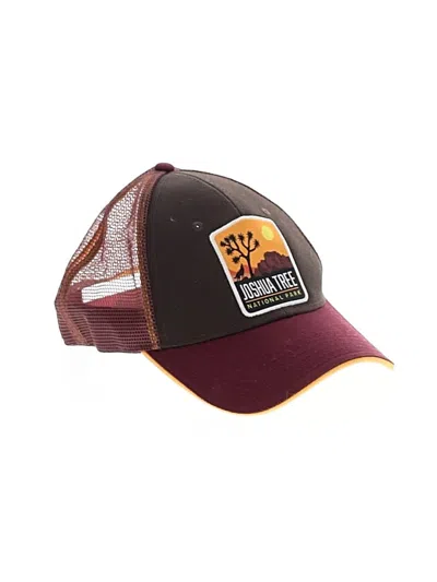 Pre-owned Assorted Brands Baseball Cap In Burgundy