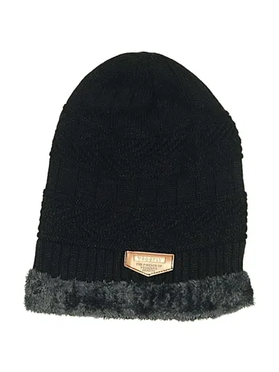 Pre-owned Assorted Brands Beanie Hat In Black