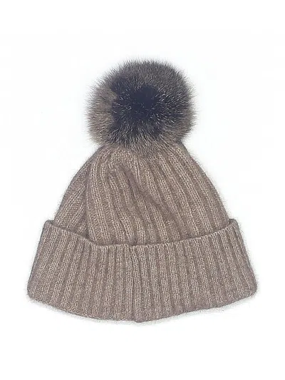 Pre-owned Assorted Brands Beanie Hat In Brown