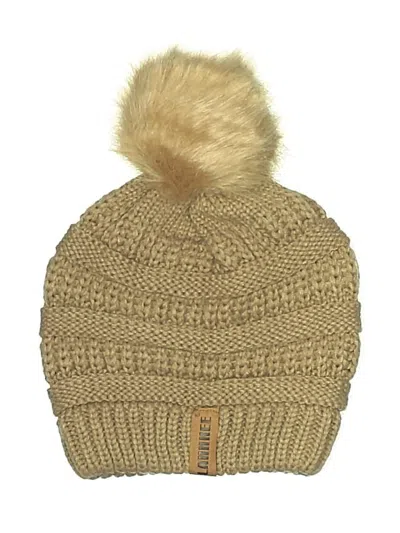 Pre-owned Assorted Brands Beanie Hat In Brown